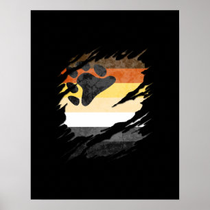 Gay Beer Pride Flag Ripped onthullen Poster