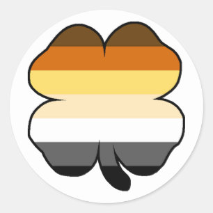 Gay Beer Pride Flag Shamrock Ronde Sticker