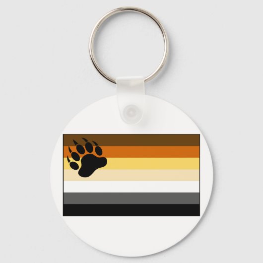 Gay Beer Pride Flag Sleutelhanger (Voorkant)