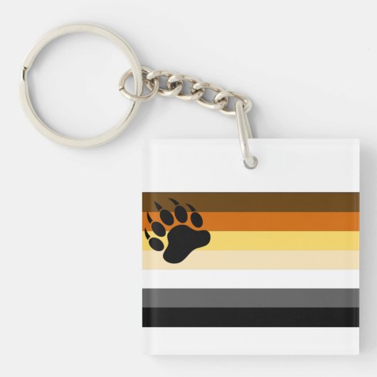 Gay Beer Pride Flag Sleutelhanger (voorkant)