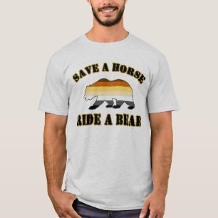 Gay Beer Pride Flag sparen een paard dat een Beer T-shirt