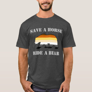 Gay Beer Pride Flag sparen een paard dat een Beer T-shirt