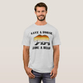Gay Beer Pride Flag sparen een paard dat een Beer  T-shirt (Voorkant volledig)