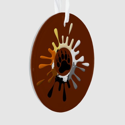 Gay Beer Pride flag Splash Beer Paw Ornament (voorkant)