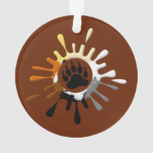 Gay Beer Pride flag Splash Beer Paw Ornament (achterkant)