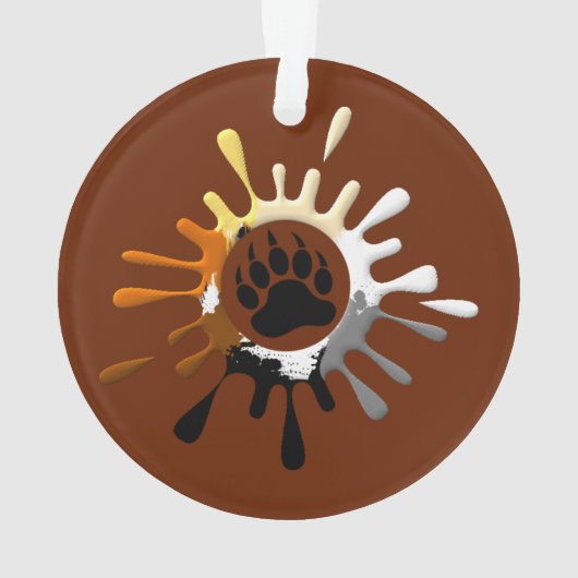 Gay Beer Pride flag Splash Beer Paw Ornament (achterkant)