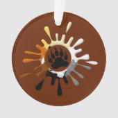 Gay Beer Pride flag Splash Beer Paw Ornament (voorkant)