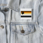 Gay Beer Pride Flag Vierkante Button 5,1 Cm (In situ)