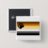 Gay Beer Pride Flag Vierkante Button 5,1 Cm (Voorkant /achterkant)