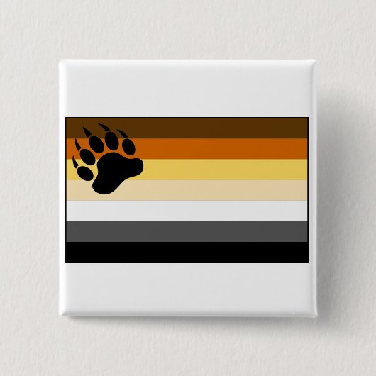 Gay Beer Pride Flag Vierkante Button 5,1 Cm (Voorkant)