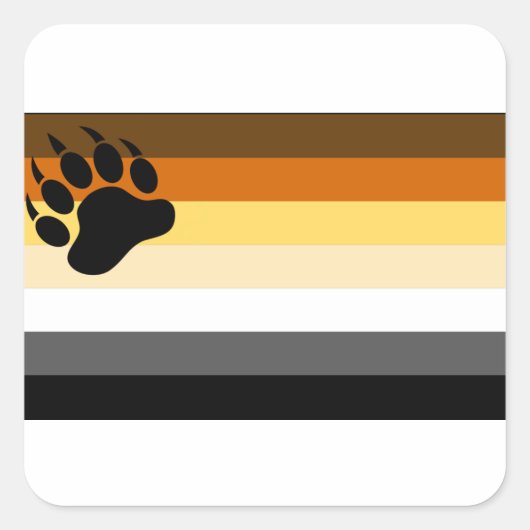 Gay Beer Pride Flag Vierkante Sticker (Voorkant)