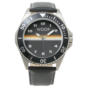 Gay Beer Pride Flag WOOF Masculine en Slank Horloge