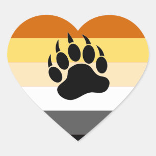 GAY BEER PRIDE I HEART BEER BEER PAW HART STICKER