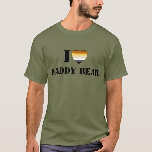 GAY BEER PRIDE I HEART DADDY BEER T-SHIRT (Voorkant)