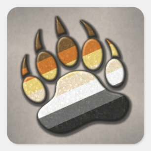 Gay Beer Pride Paw Vierkante Sticker