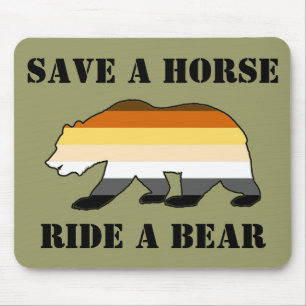 Gay Beer Pride Save a Horse Ride A Beer Muismat