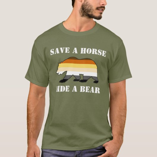 Gay Beer Pride Save a Horse Ride A Beer - Shirt (Voorkant)