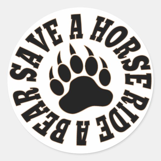 Gay Beer Pride Save a Horse Ride A Beer - Sticker (Voorkant)