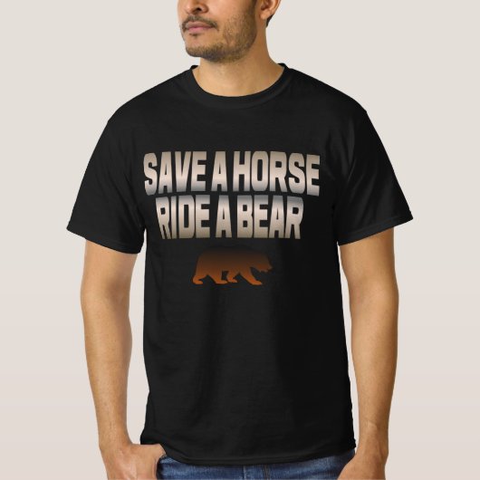 Gay Beer Pride Save a Horse Ride A Beer T-shirt (Voorkant)