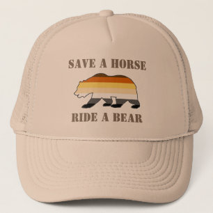 Gay Beer Trots Red een Paard en Rij een Beer Trucker Pet