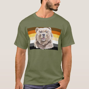 Gay Beer Vlag Bruin Gestreept T-shirt