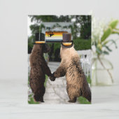 Gay Beer Wedding of Ceremonie Aangepaste uitnodigi Kaart (Staand voorkant)