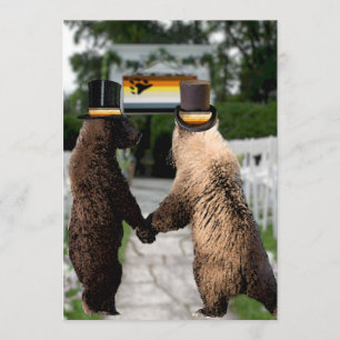 Gay Beer Wedding of Ceremonie Aangepaste uitnodigi Kaart