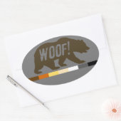 Gay Beren Pride Flag Beer Wof Ovale Sticker (Envelop)