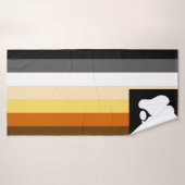 Gay Beren Pride Flag en Beer Paw Badhanddoek (Badhanddoek)