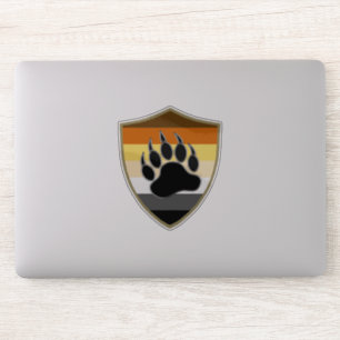 Gay Beren Pride Flag en Beer Paw Shield Sticker