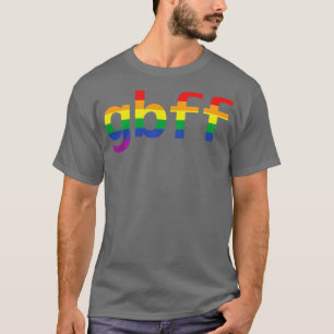 Gay BFF Typografie Pride Rainbow T-shirt