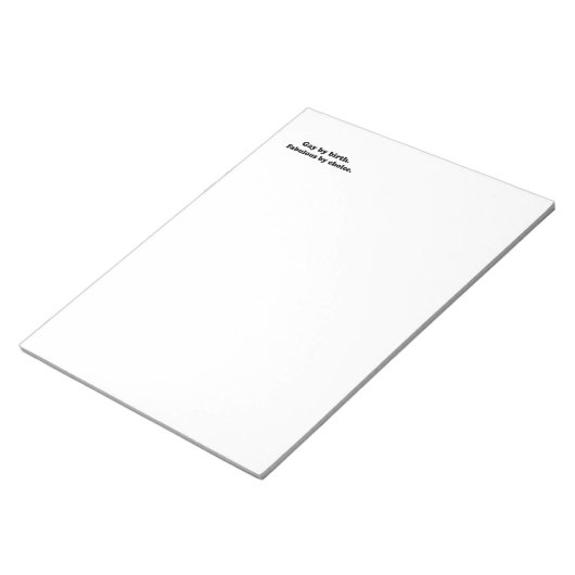 Gay bij de geboorte. Afbeelding naar keuze .png Notitieblok (Schuin)