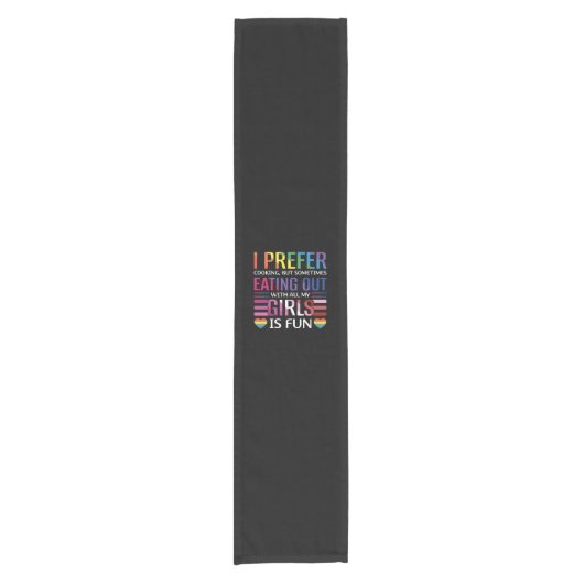 Gay Bisexual Pride Flag LGBTQ Korte Tafelloper (Voorkant)