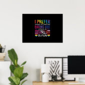 Gay Bisexual Pride Flag LGBTQ Poster (Thuiskantoor)