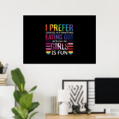 Gay Bisexual Pride Flag LGBTQ Poster (Thuiskantoor)