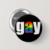 Gay Black Button (Voorkant /achterkant)