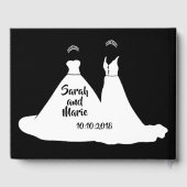 Gay Black en White lesbian bruiloft Gastenboek (Achterkant)