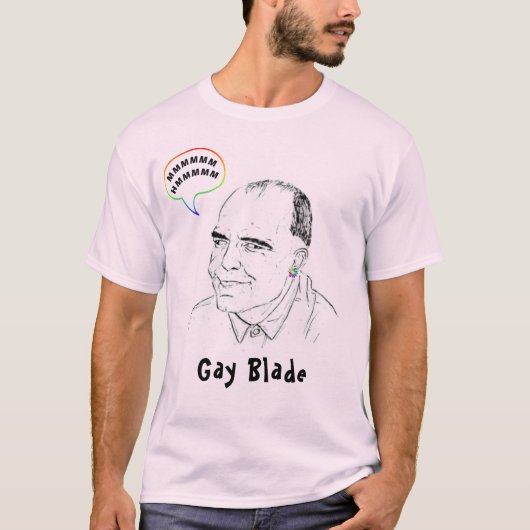 Gay Blade LGBTQ+ Gay Pride Humor T-shirt (Voorkant)