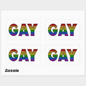 Gay bloem pride kleuren ontwerp rechthoekige sticker (Vel)