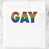 Gay bloem pride kleuren ontwerp rechthoekige sticker (Tas)