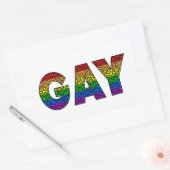 Gay bloem pride kleuren ontwerp rechthoekige sticker (Envelop)