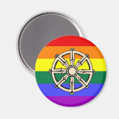 Gay Boeddhist Pride Magneet (Voorkant / Achterkant)