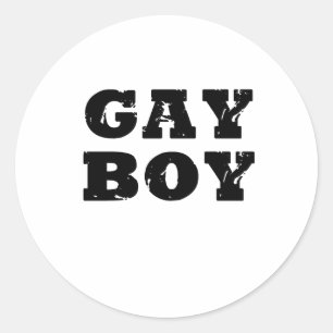 Gay Boy Ronde Sticker