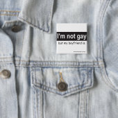 Gay Boyvriend Square Vierkante Button 5,1 Cm (In situ)