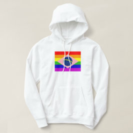 GAY BRAZILIL MET RAINBOW EN BRAZILIAANSE VLAG HOODIE