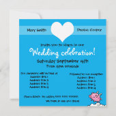 Gay bride Varkens mogen op huwelijksuitnodiging vl Kaart (Achterkant)