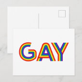 GAY BRIEFKAART (Voorkant / Achterkant)