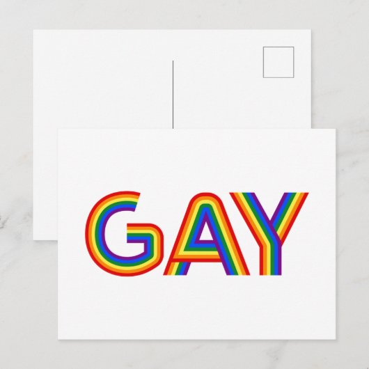 GAY BRIEFKAART (Voorkant / Achterkant)