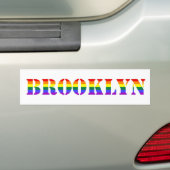 Gay Brooklyn bumpersticker (Op auto)