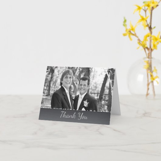 Gay bruiloft dank u briefkaart (Gele Bloem)